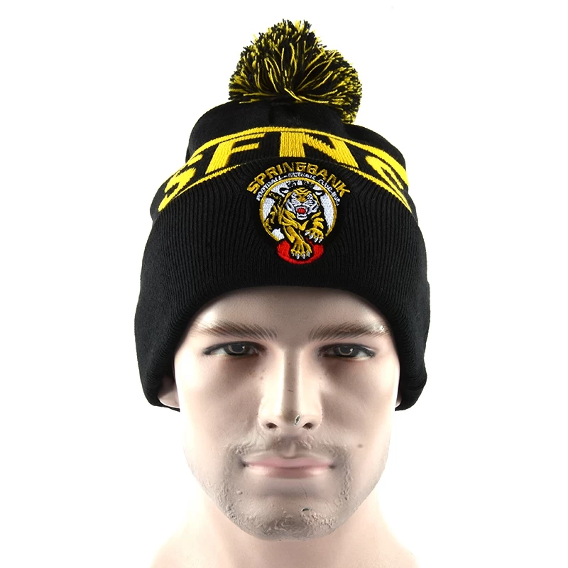 Custom Jacquard Embroidery POM POM Beanie China