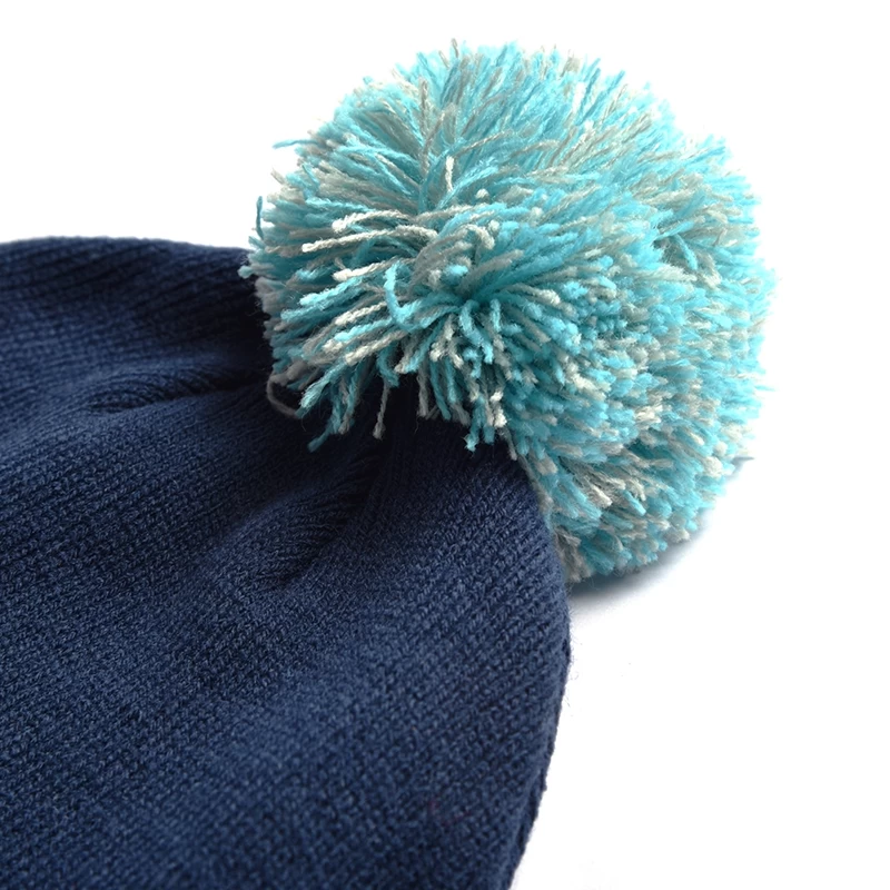 pom pom winter caps custom, stripes knitted beanies hats, design logo winter caps wholesale