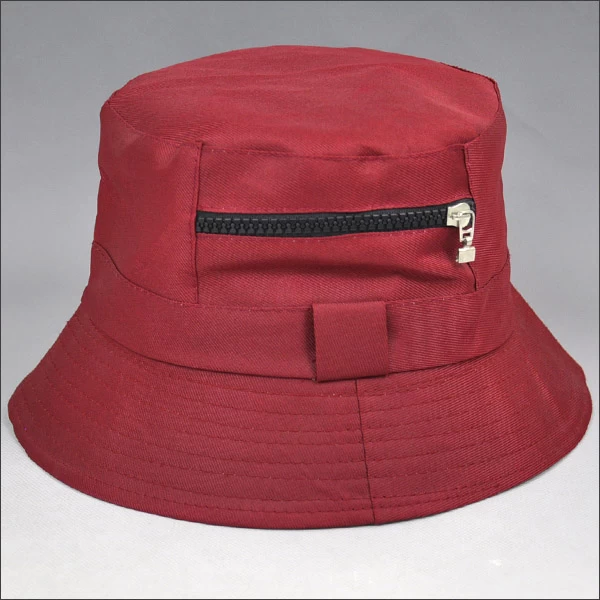 100% red polyester bucket hat