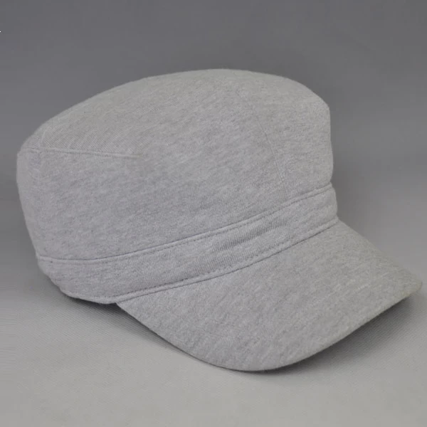 2 panels knitted fabric fitted military cap