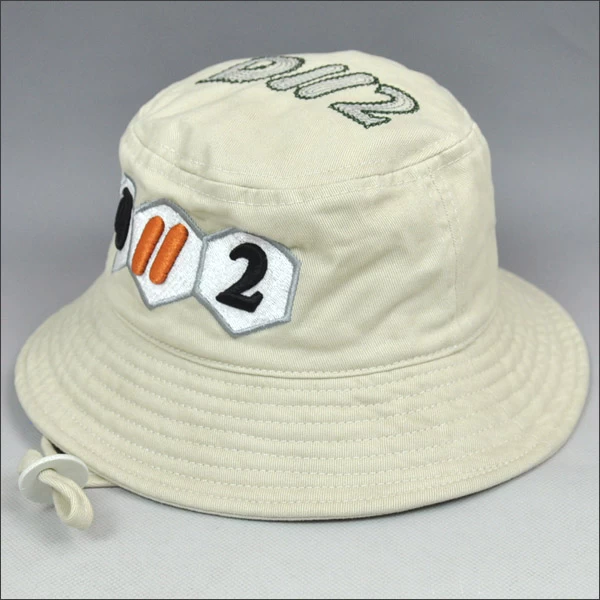 2013 3D embroidery bucket hats with adjustable string