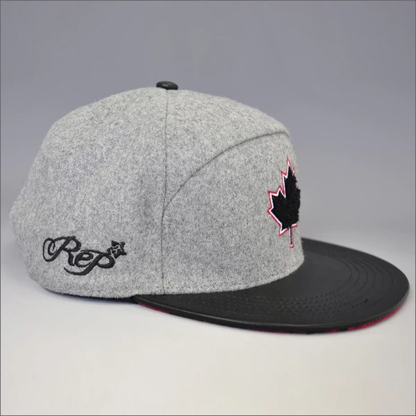 2013 hot sale custom design 5 panel snapback cap
