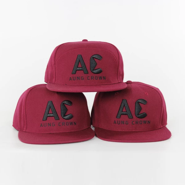 3d embroidered red snapback caps
