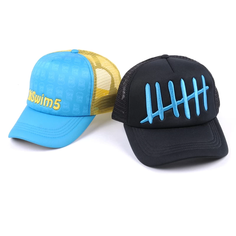 China 3d embroidery baseball trucker caps mesh hats manufacturer