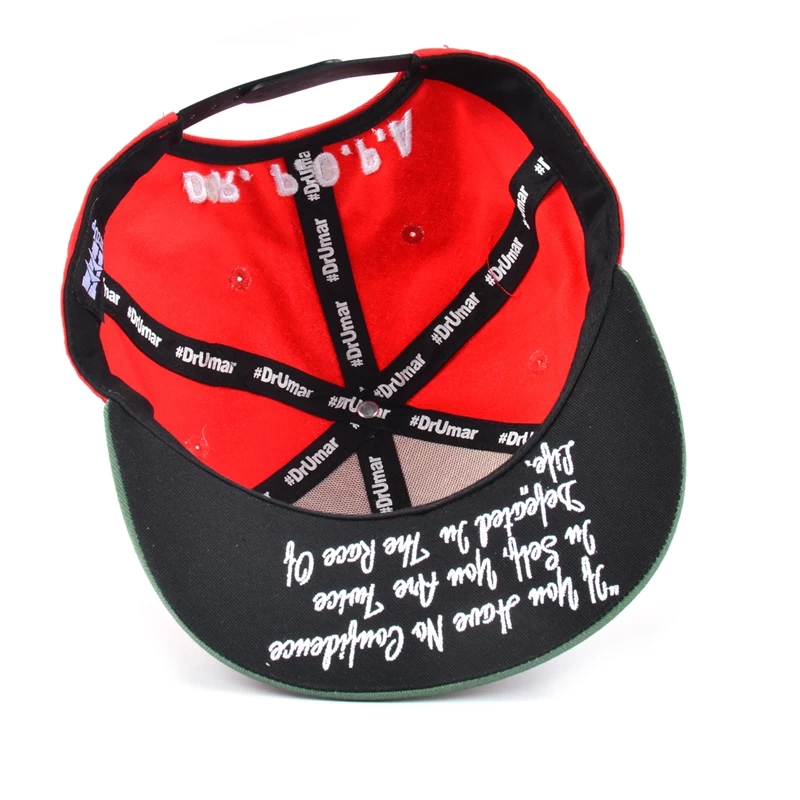 3d embroidery hats, custom flat brim caps