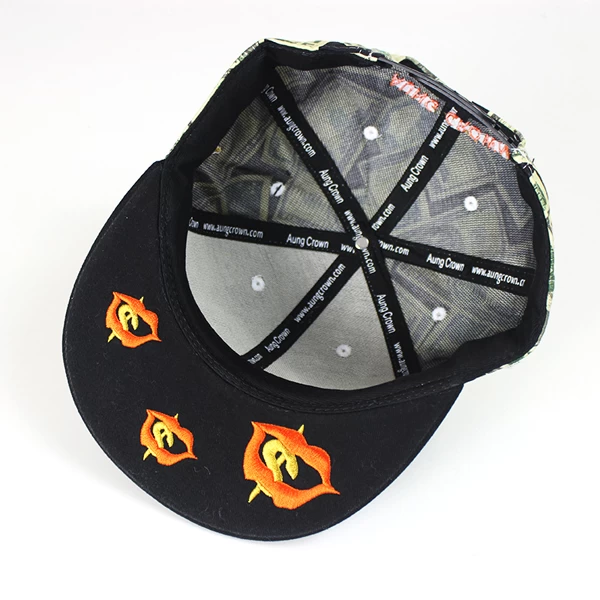 3d embroidery snapback cap and hat