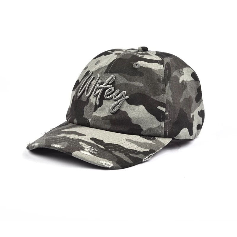 3d embroidery sports  baseball caps camo dad hat