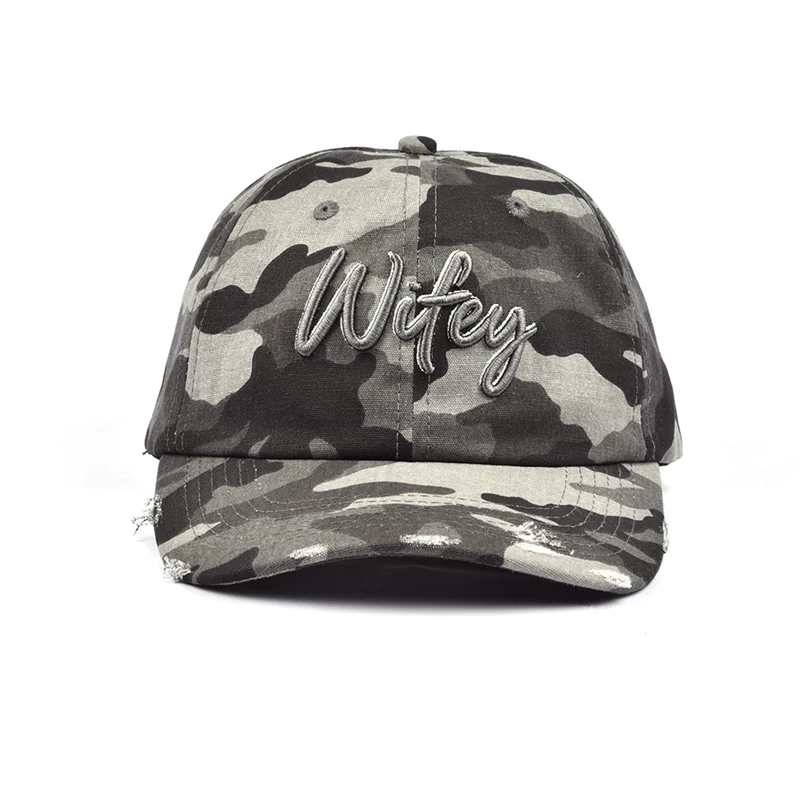 3d embroidery sports  baseball caps camo dad hat