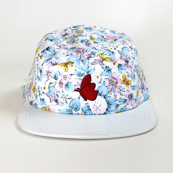 5 panel hat with 3d embroidery
