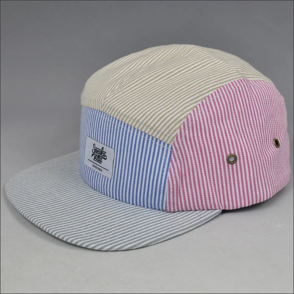 5 panel snapback cap and hat