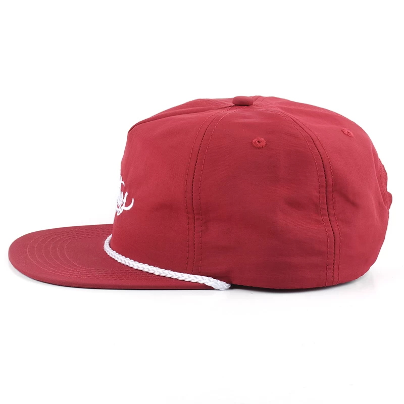 5 panels piping unstructured snapback hats