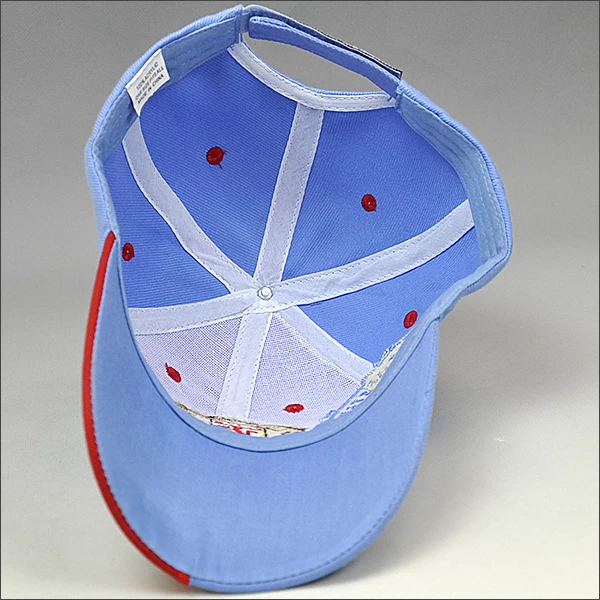 6 panel baseball cap blue