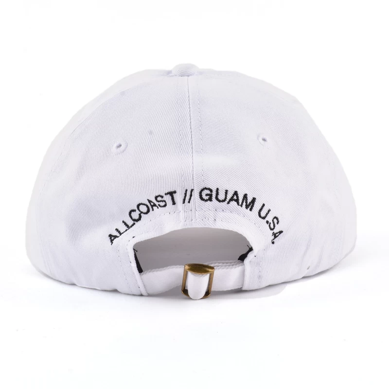 6 panels plain flower embroidery white dad hat