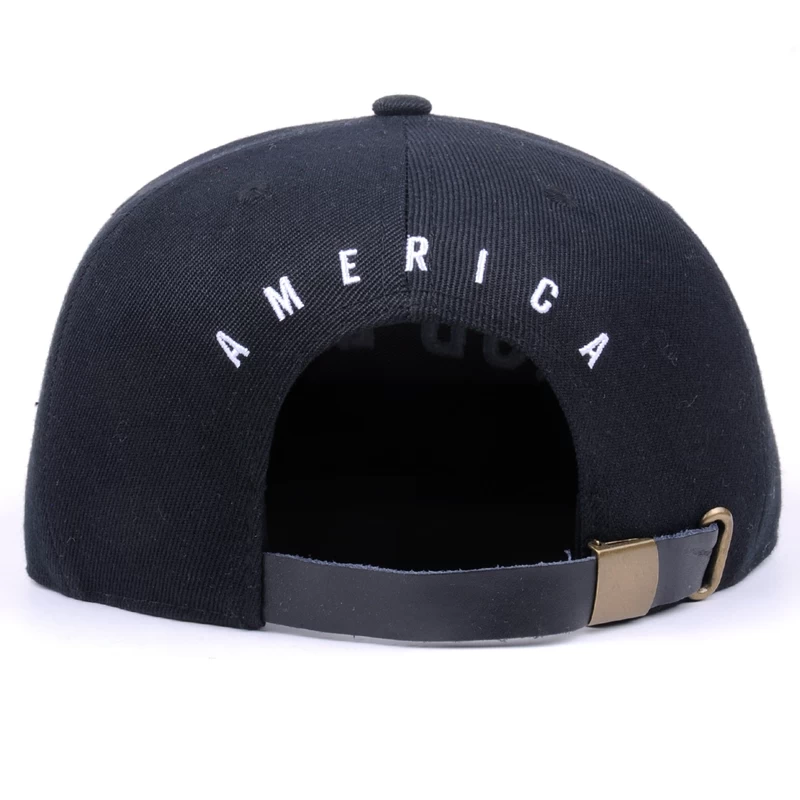 Acrylic customize flat brim 5 panel hat snapback cap with 3D embroidery
