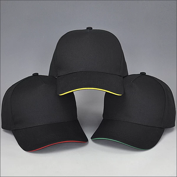 Blank baseball caps with embridery