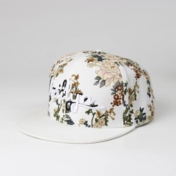 Blank floral print snapback cap/hats for women
