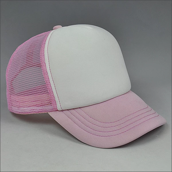 Blank pink mesh trucker cap wholesale