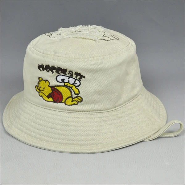 Cotton distressed animal bucket hat