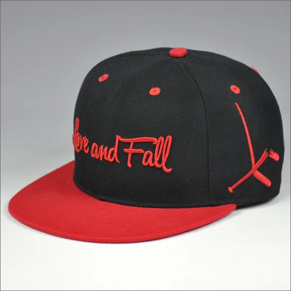 Custom 6panel flat brim snapback hats small order