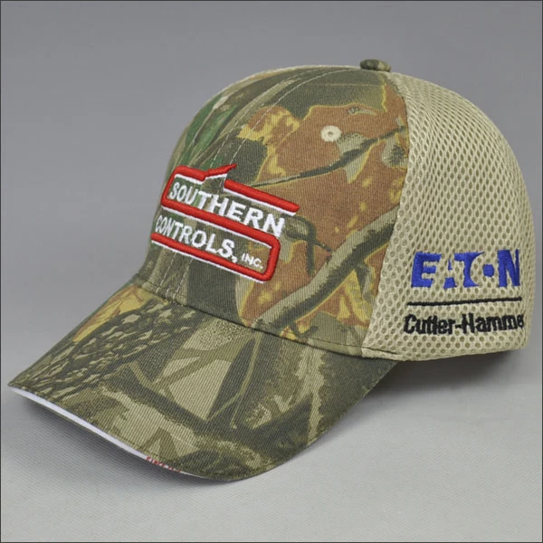 Custom camo mesh trucker cap