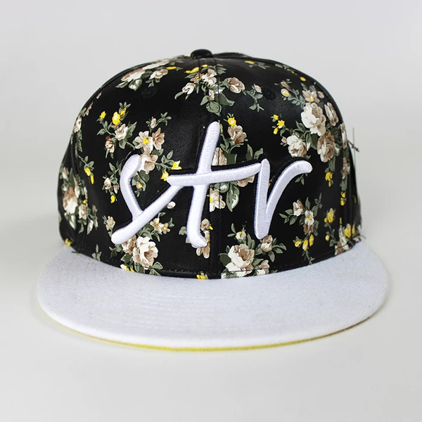 Custom fashion floral snapback cap hat