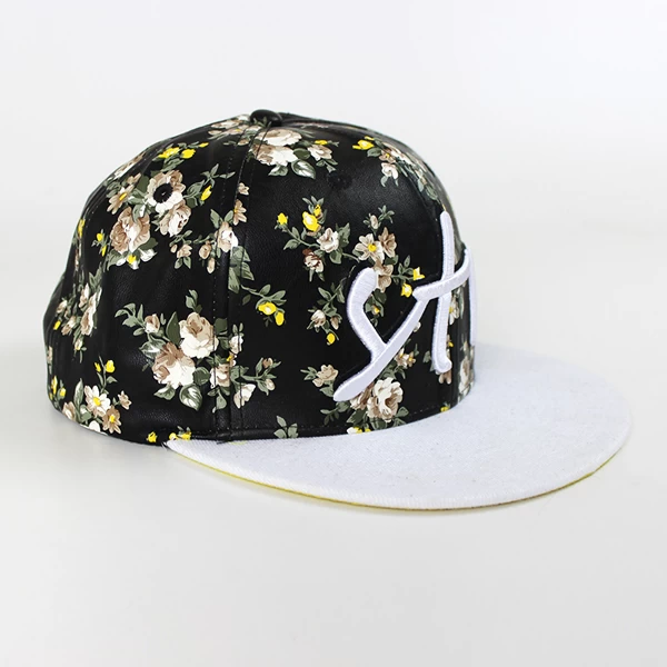 Custom fashion floral snapback cap hat