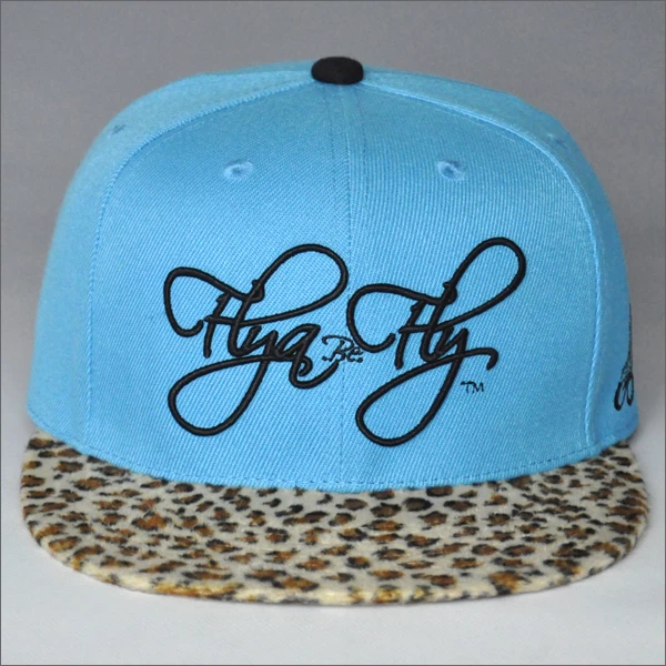 Custom leopard-print snapback hats