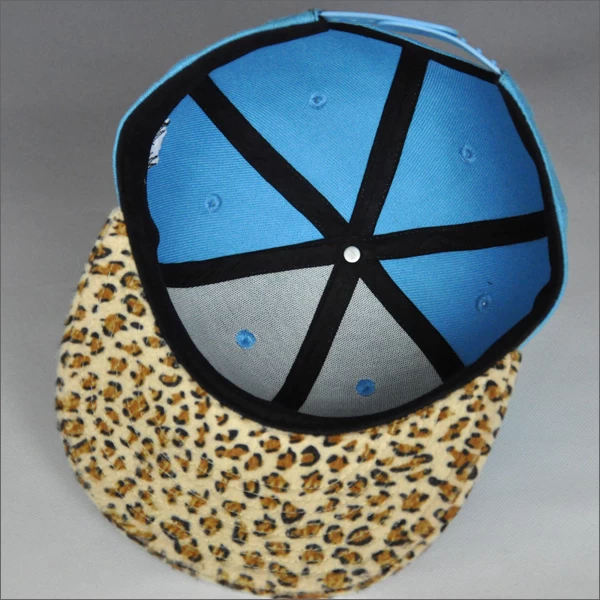 Custom leopard-print snapback hats