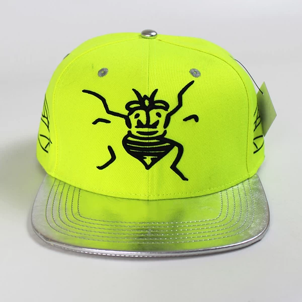 Custom yellow snapback cap