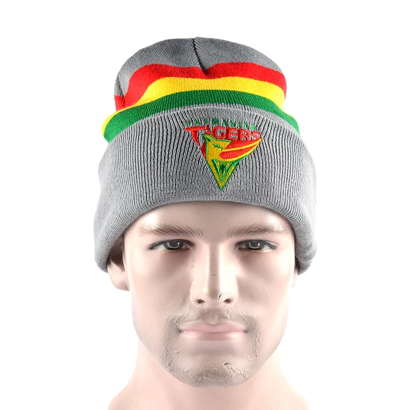 China Embroidery Logo 100%Acrylic Knit Beanie manufacturer