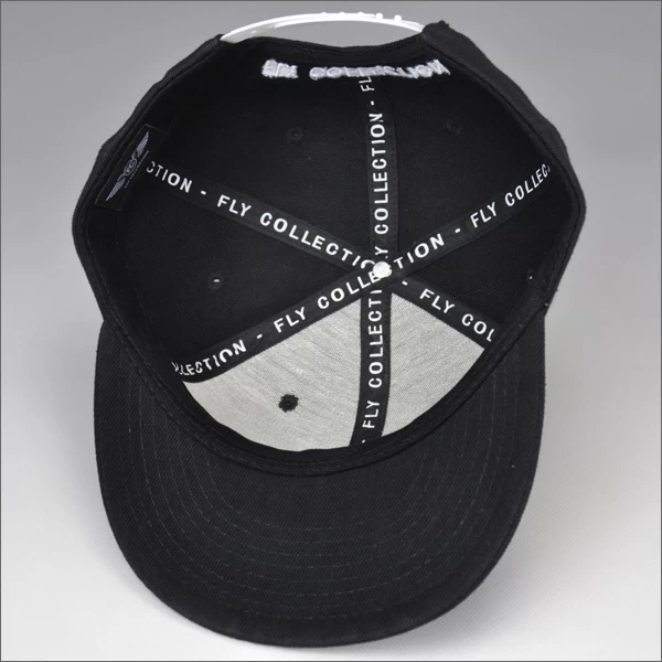 Fashion design flat brim snapback hats 3D embroidery