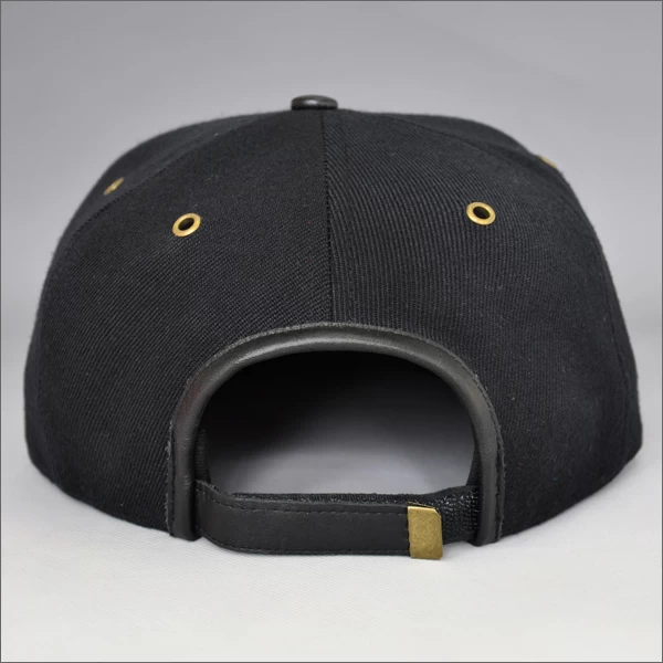 Fashion plain black snapback hats