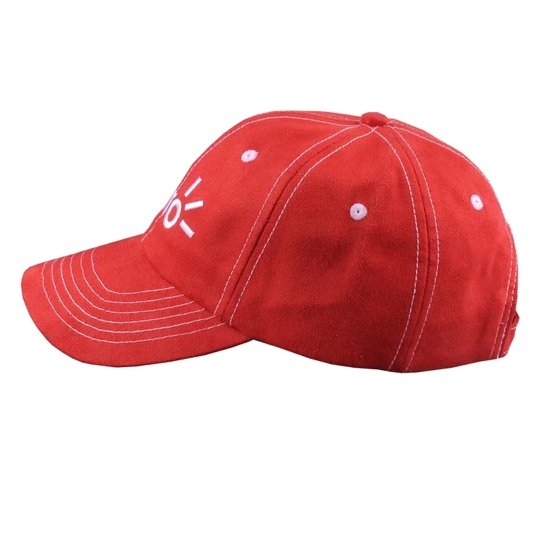 Flat Embroidery Suede Sports Baseball Cap