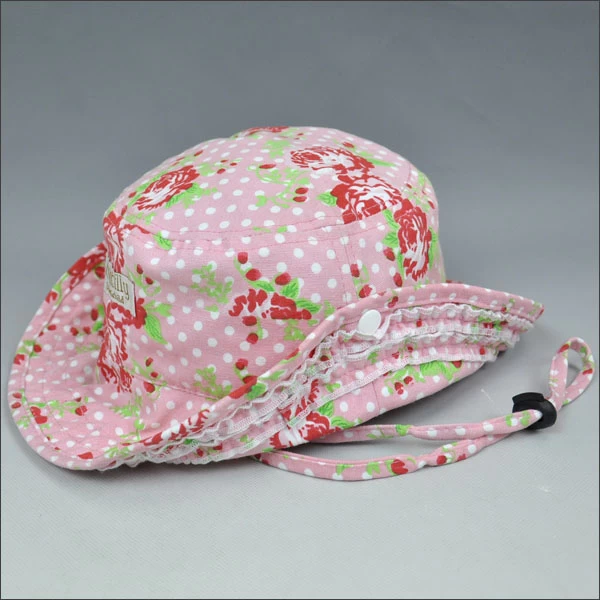 Floral bucket hat for baby girl