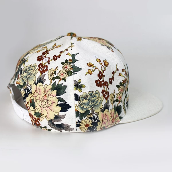 Full custom floral print snapback cap