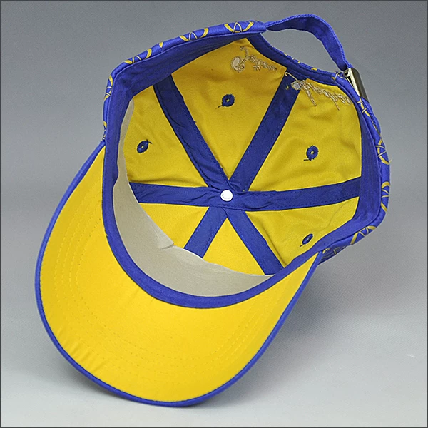 Gold embroidery printing baseball cap design