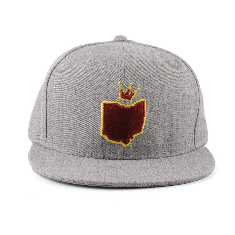 China High Quality Melton Wool Snapback Cap with 3D Embroidery fabricante