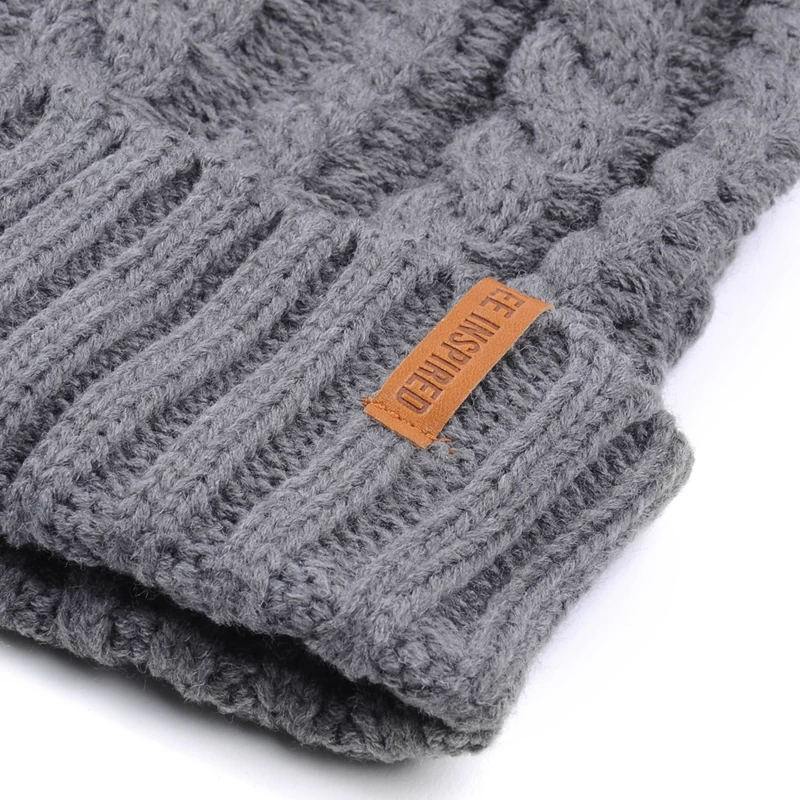 High Quality Thick Warm Winter Beanie Hat With Pom Pom Knit Beanie