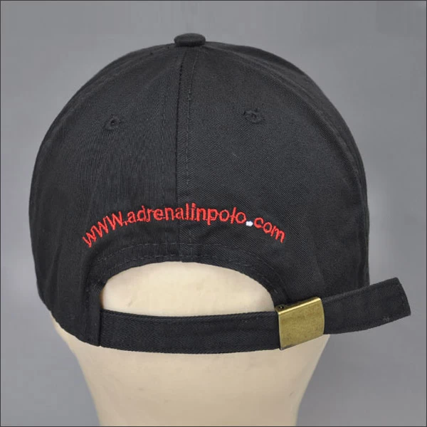 High quality promotional 6 panel black cotton baseball cap