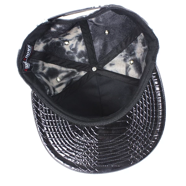 Leather strap flat brim wholesale snapback hats