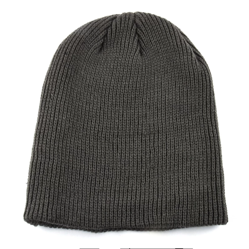 China Men's Solid Plain Knitted Hat Beanie manufacturer
