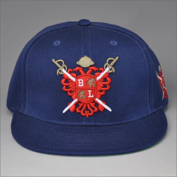 Navy 3D embroidery snapback hats