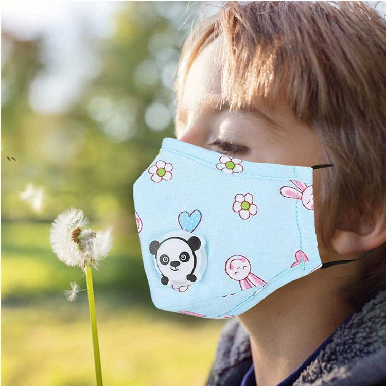 PM2.5 Kids Mouth Face Mask with 6 Pcs Activated Carbon Filter Insert