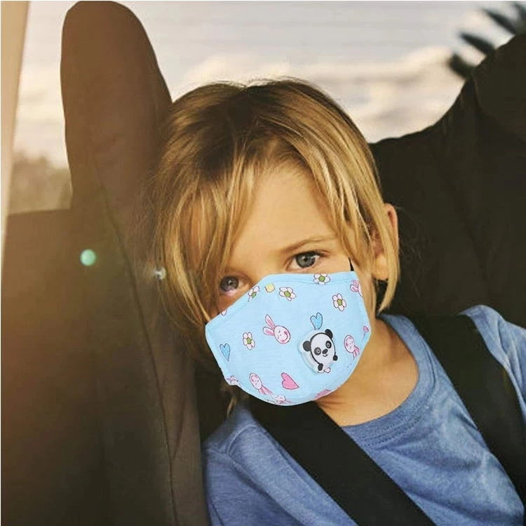 PM2.5 Kids Mouth Face Mask with 6 Pcs Activated Carbon Filter Insert