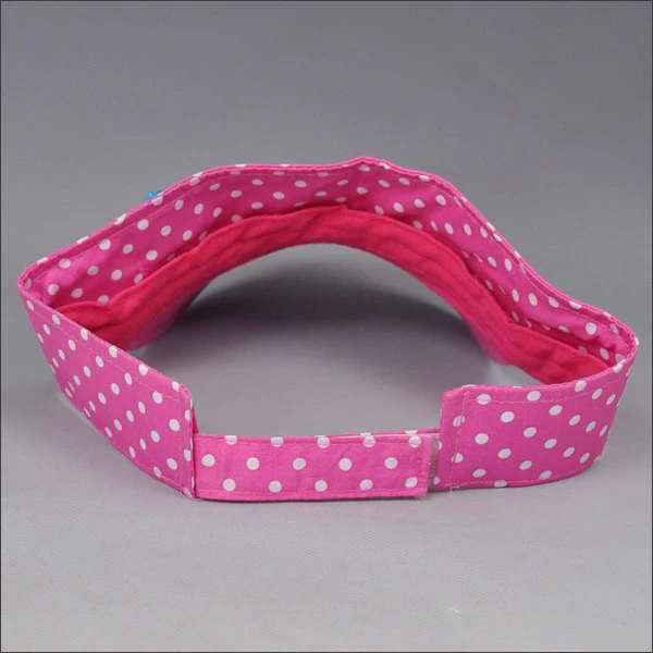 Pink bowknot cotton visor for girls
