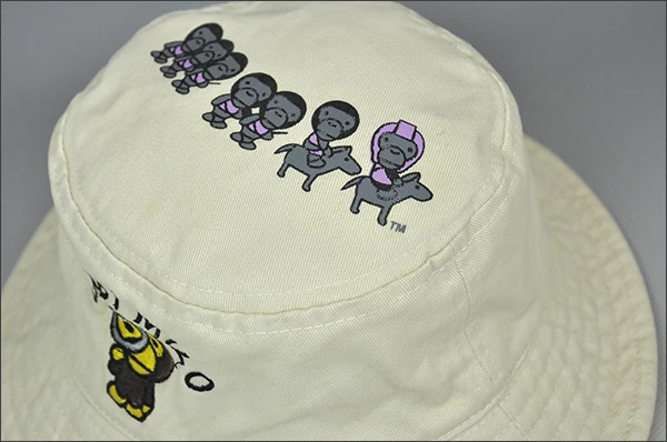Printing top beige bucket hat for children