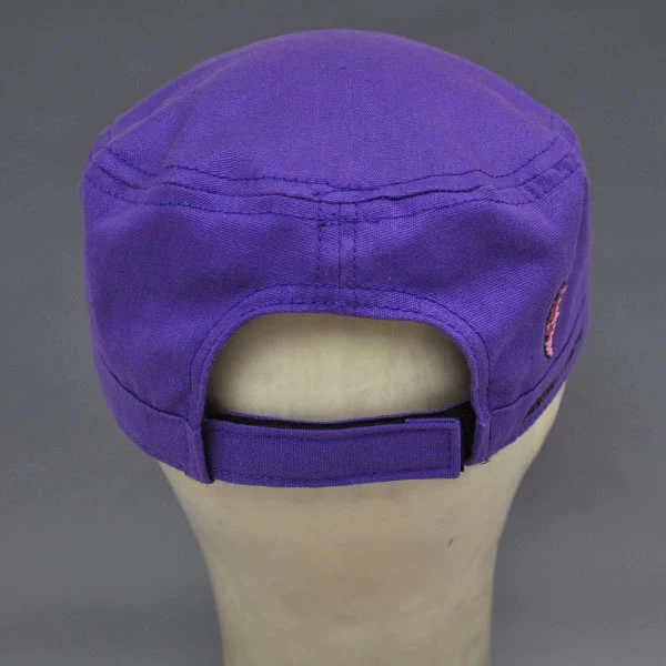 Rubber logo purple military cap