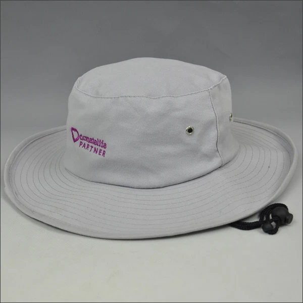 White golf bucket hats with embroidery logo