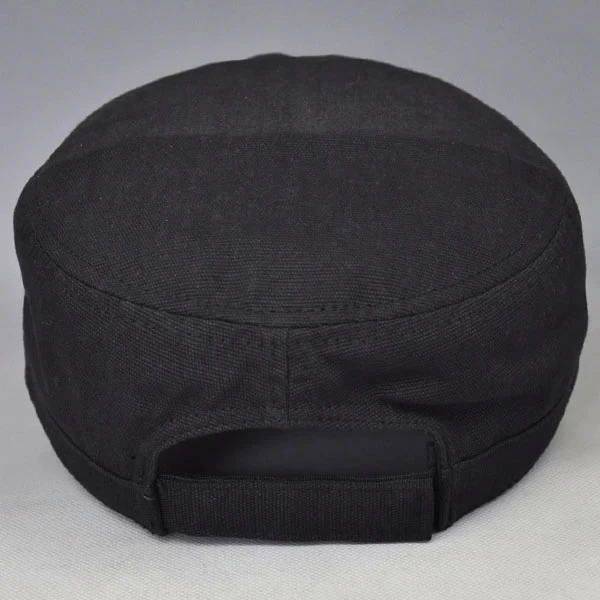 Wholesale black canvas army cap