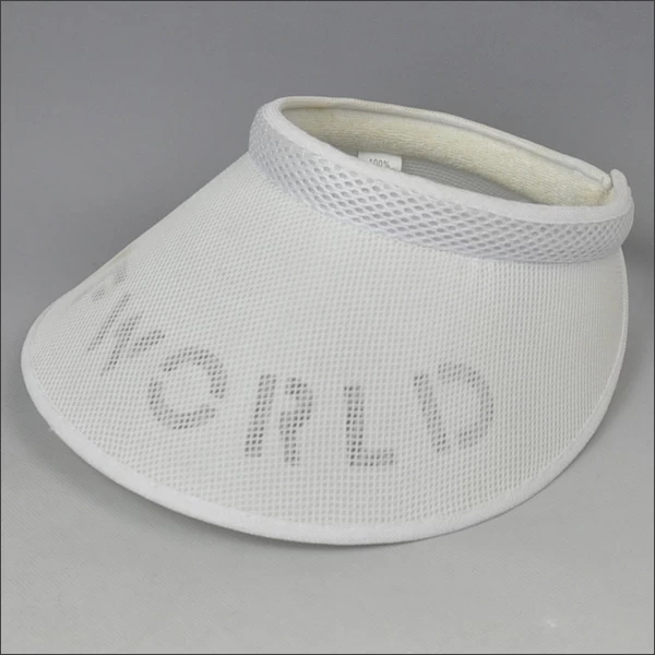 Wide brim PVC sun visor with laser logos